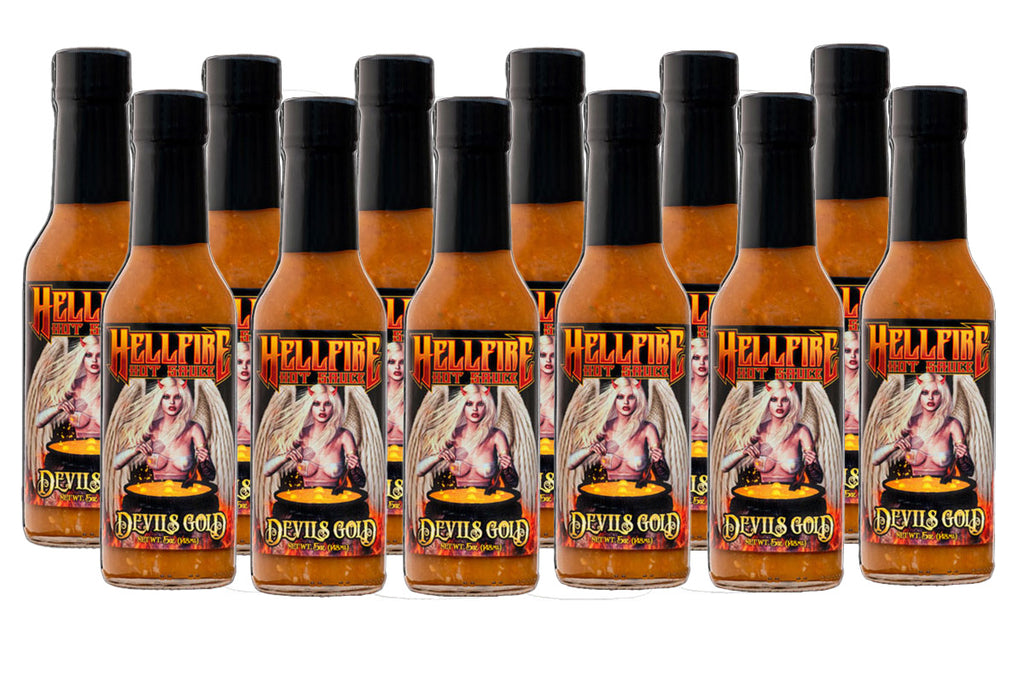 Devil's Gold - Multi-Award Winning Gourmet Hot Sauce - Save 20% on a 12-Pack - Hellfire Hot Sauce