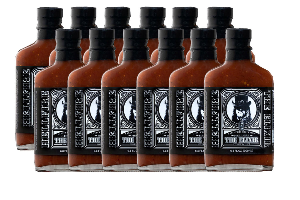 Elixir - The Award Winning Rum Infused Sweet Heat Hot Sauce - Save 20% on a 12-Pack - Hellfire Hot Sauce