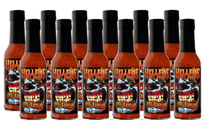 Evil Bastard - Our Extremely Hot Ghost Pepper Sauce - Save 20% on a 12-Pack - Hellfire Hot Sauce