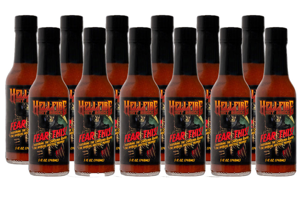 Fear This! - Award Winning Carolina Reaper Hot Sauce - Save 20% on a 12-Pack - Hellfire Hot Sauce