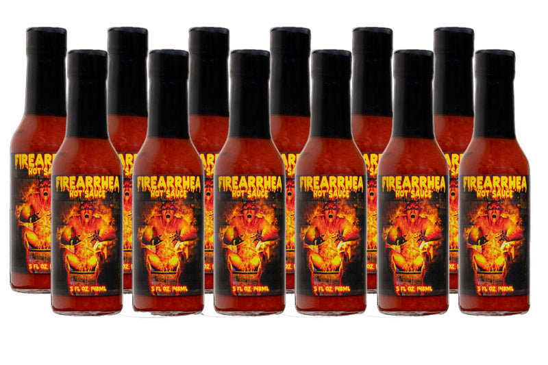 Firearrhea - Hot Sauce with the World's Four Hottest Peppers! - Save 20% on a 12-Pack - Hellfire Hot Sauce