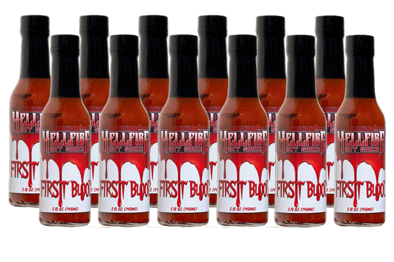 First Blood - Flavorful and Extreme Hot Sauce - Save 20% on a 12-Pack - Hellfire Hot Sauce
