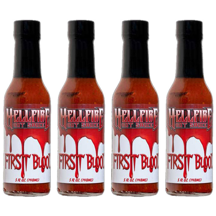 First Blood - Flavorful and Extreme Hot Sauce - Save 10% on a 4-Pack - Hellfire Hot Sauce