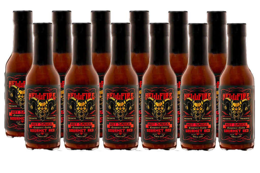 Gourmet Red - The Award Winning Blend of Sweet and Spicy! - Save 20% on a 12-Pack - Hellfire Hot Sauce