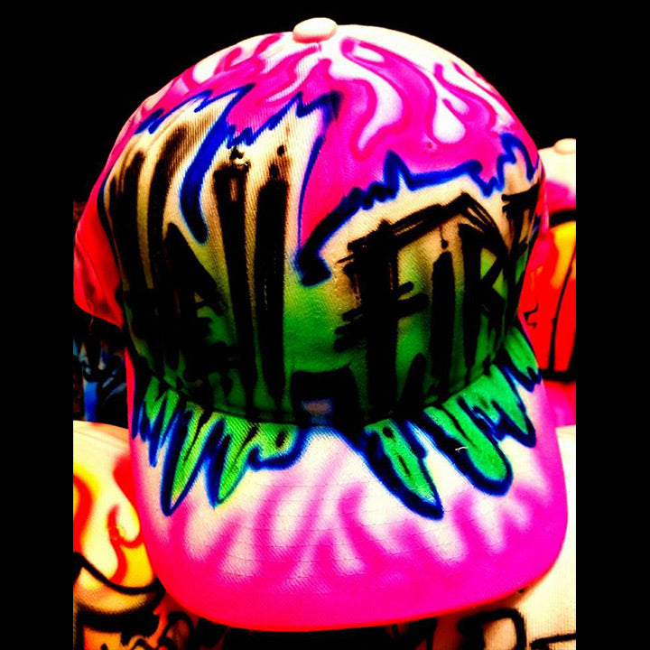 HELLFIRE LIMITED EDITION HAT "GREEN&amp;BLACK GRAFITTI