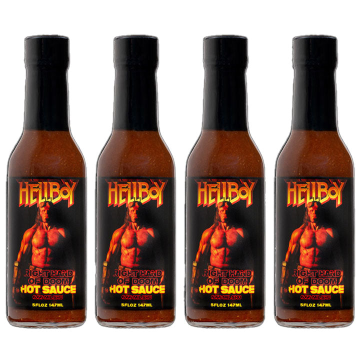 HELLBOY – The Right Hand of Doom - Save 10% on a 4-Pack - Hellfire Hot Sauce