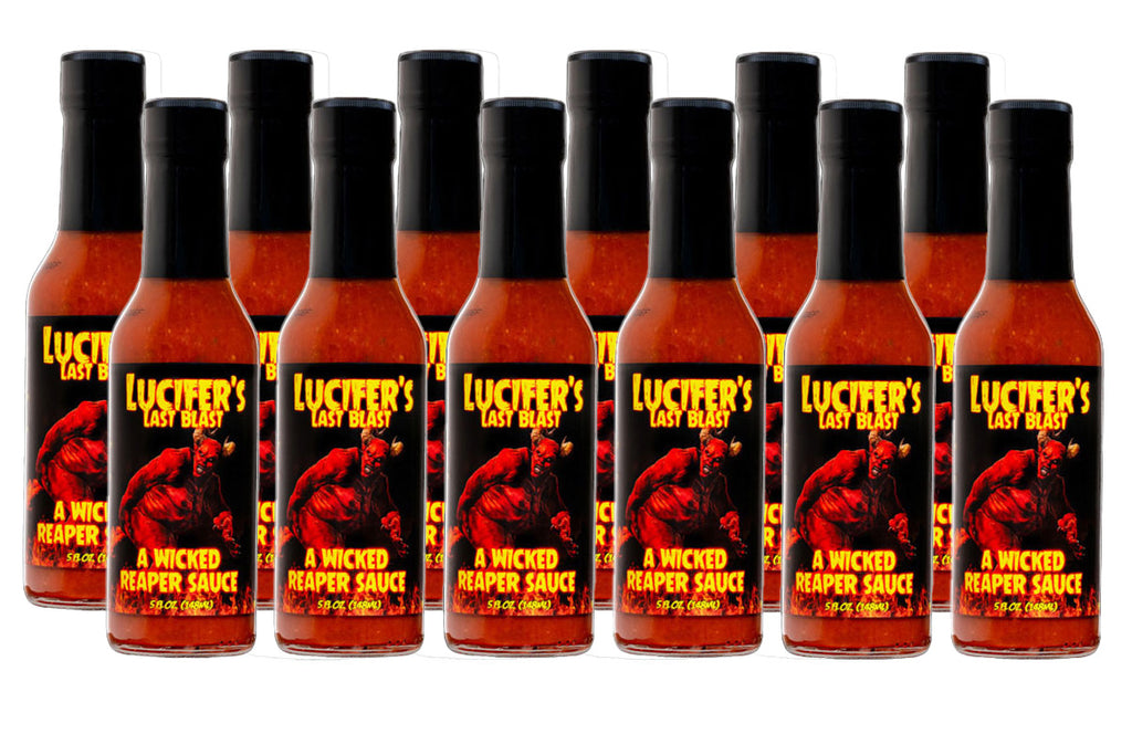 Lucifer's Last Blast - A Wicked Reaper Hot Sauce! - Save 20% on a 12-Pack - Hellfire Hot Sauce