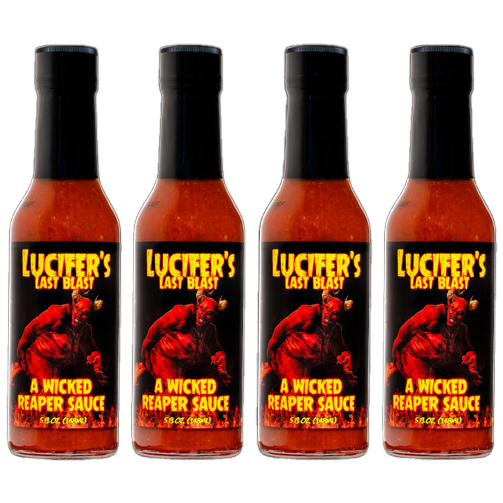 Lucifer's Last Blast - A Wicked Reaper Hot Sauce! - Save 10% on a 4-Pack - Hellfire Hot Sauce
