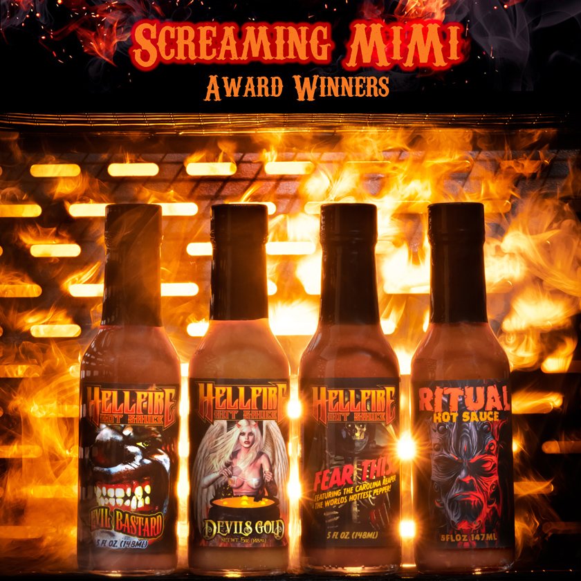 Screaming Mimi Award Winners “Hot Sauce” Gift Pack – Hellfire Hot