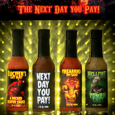 Next Day You Pay “Hot Sauce” Gift Pack - Next Day You Pay “Hot Sauce” Gift Pack - Hellfire Hot Sauce