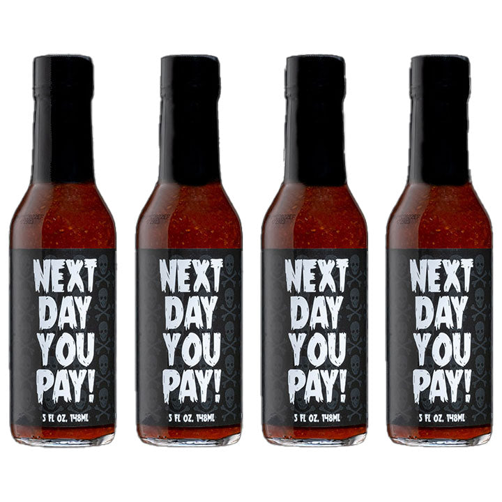 Next Day You Pay - Incredible 7-Pepper Blend Hot Sauce! - Save 10% on a 4-Pack - Hellfire Hot Sauce
