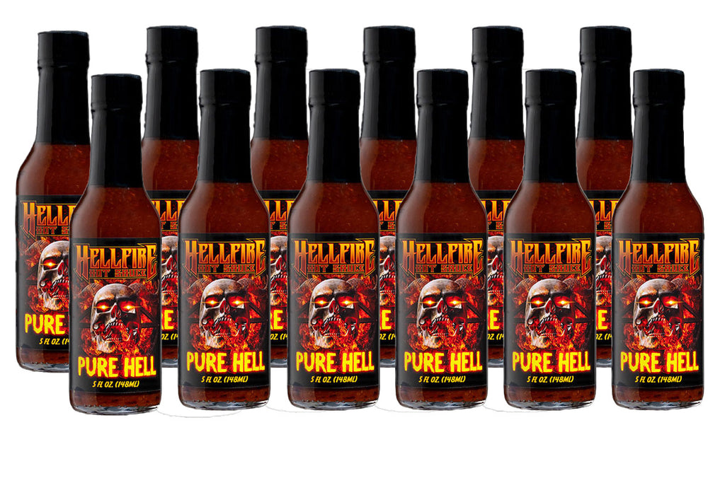 PURE HELL - Award Winning Red Pepper Hot Sauce - Save 20% on a 12-Pack - Hellfire Hot Sauce