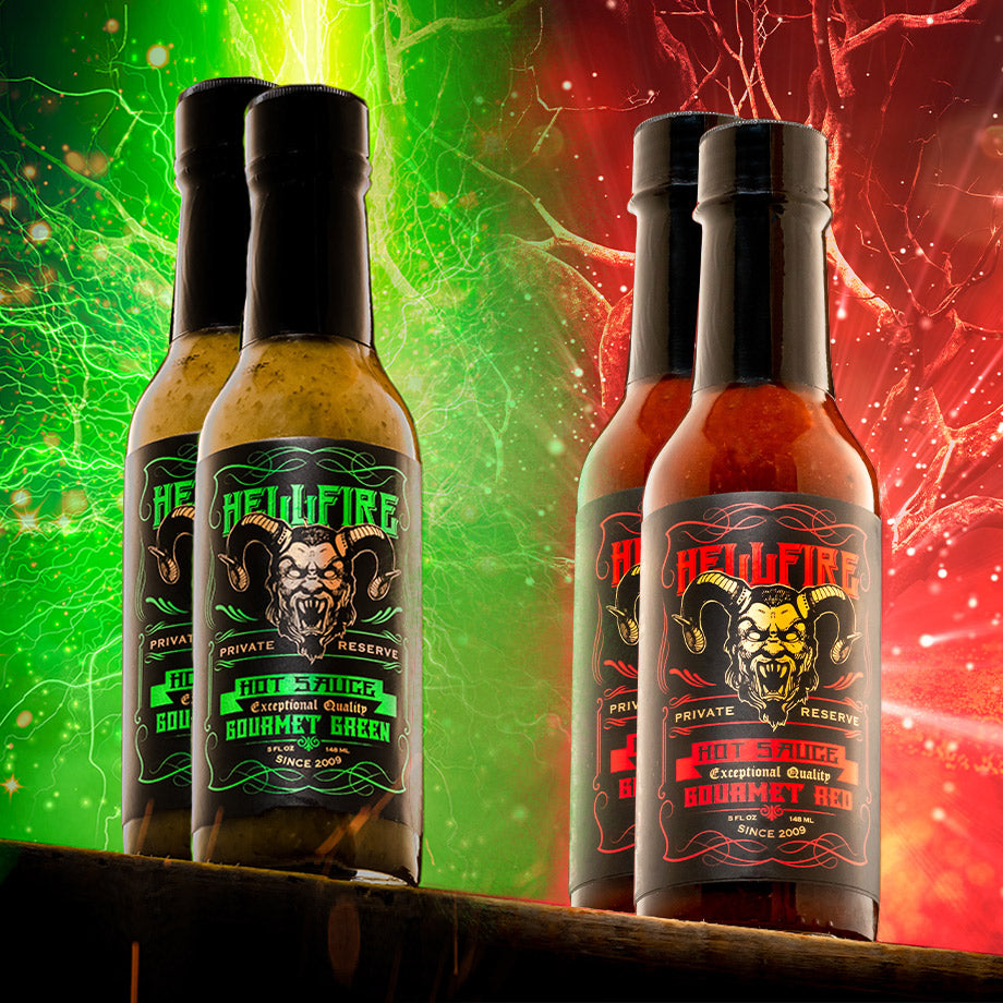 RED/GREEN “Hot Sauce” Gift Pack - RED/GREEN “Hot Sauce” Gift Pack - Hellfire Hot Sauce
