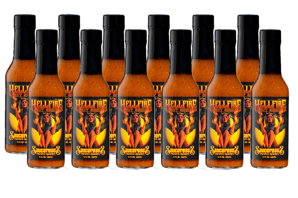 The Sauceress's Private Reserve -Gourmet 7- Pot Primo Hot Sauce - Save 20% on a 12-Pack - Hellfire Hot Sauce