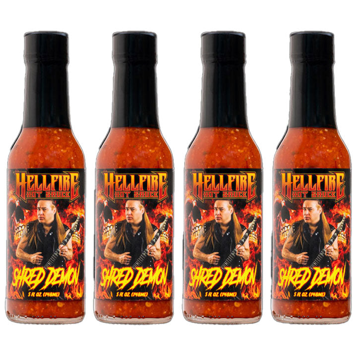 David Shankle “Shred Demon” 4 Pack - David Shankle “Shred Demon” 4 Pack - Hellfire Hot Sauce