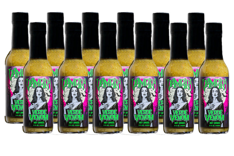 Verde Venom -  Official Vampira Hot Sauce - Save 20% on a 12-Pack - Hellfire Hot Sauce