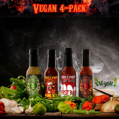 Vegan “Hot Sauce” Gift Pack - Vegan “Hot Sauce” Gift Pack - Hellfire Hot Sauce