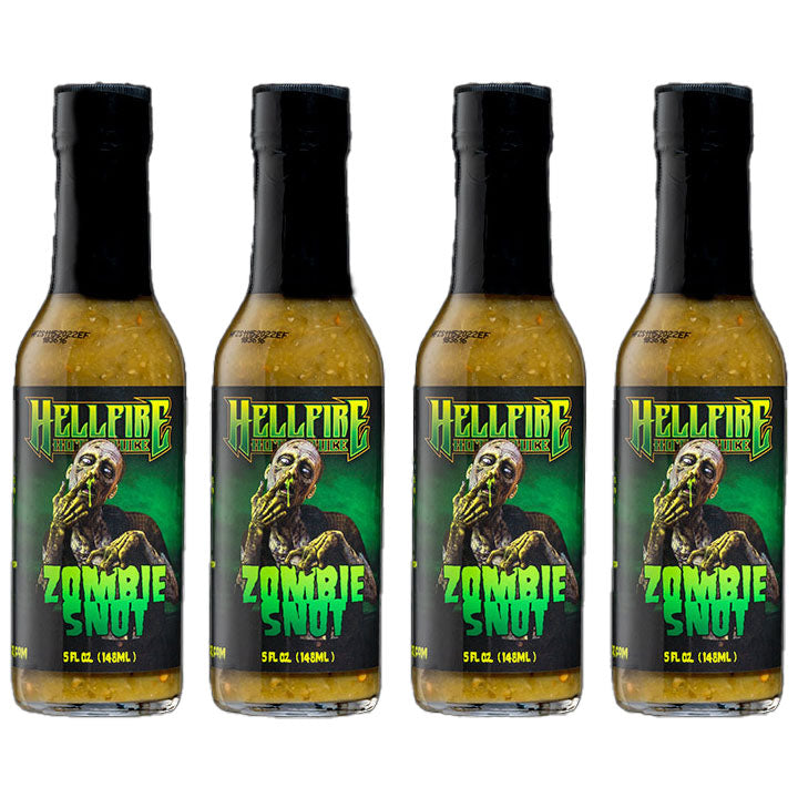 ZOMBIE SNOT -  The World's Best Hot Verde Sauce! - Save 10% on a 4-Pack - Hellfire Hot Sauce